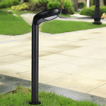 Minimalist Solar Powered Lawn Lights Sleek Aluminum Black Garden Lamp - Lamp Outdoor