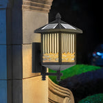 Retro Waterproof LED Black Modern Solar Wall Lights Outdoor Wall Sconce - Lamp Outdoor
