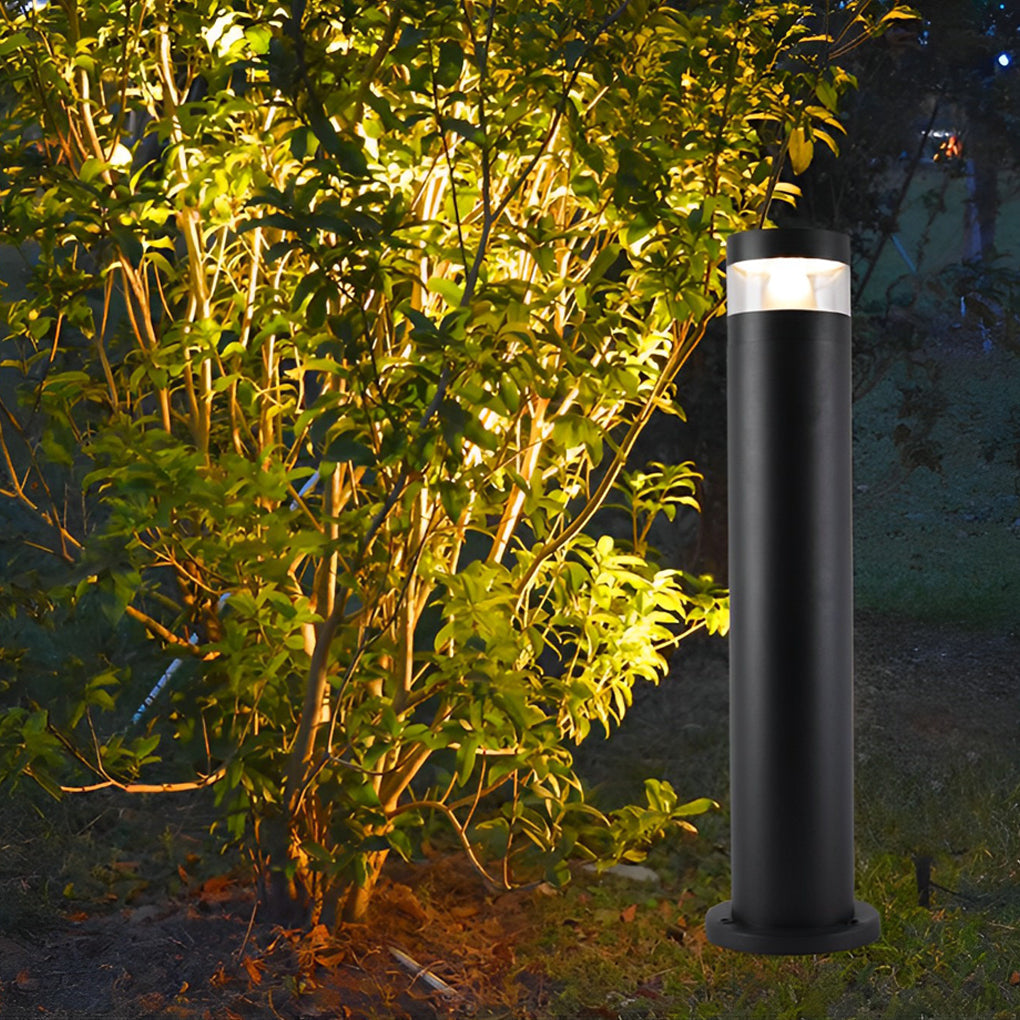 Cylindrical Creative Waterproof LED Black Modern Outdoor Pathway Bollard Lights - Lamp Outdoor