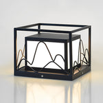 Square Waterproof Mountain Scenery Outdoor Solar Post Caps Lights - Lamp Outdoor