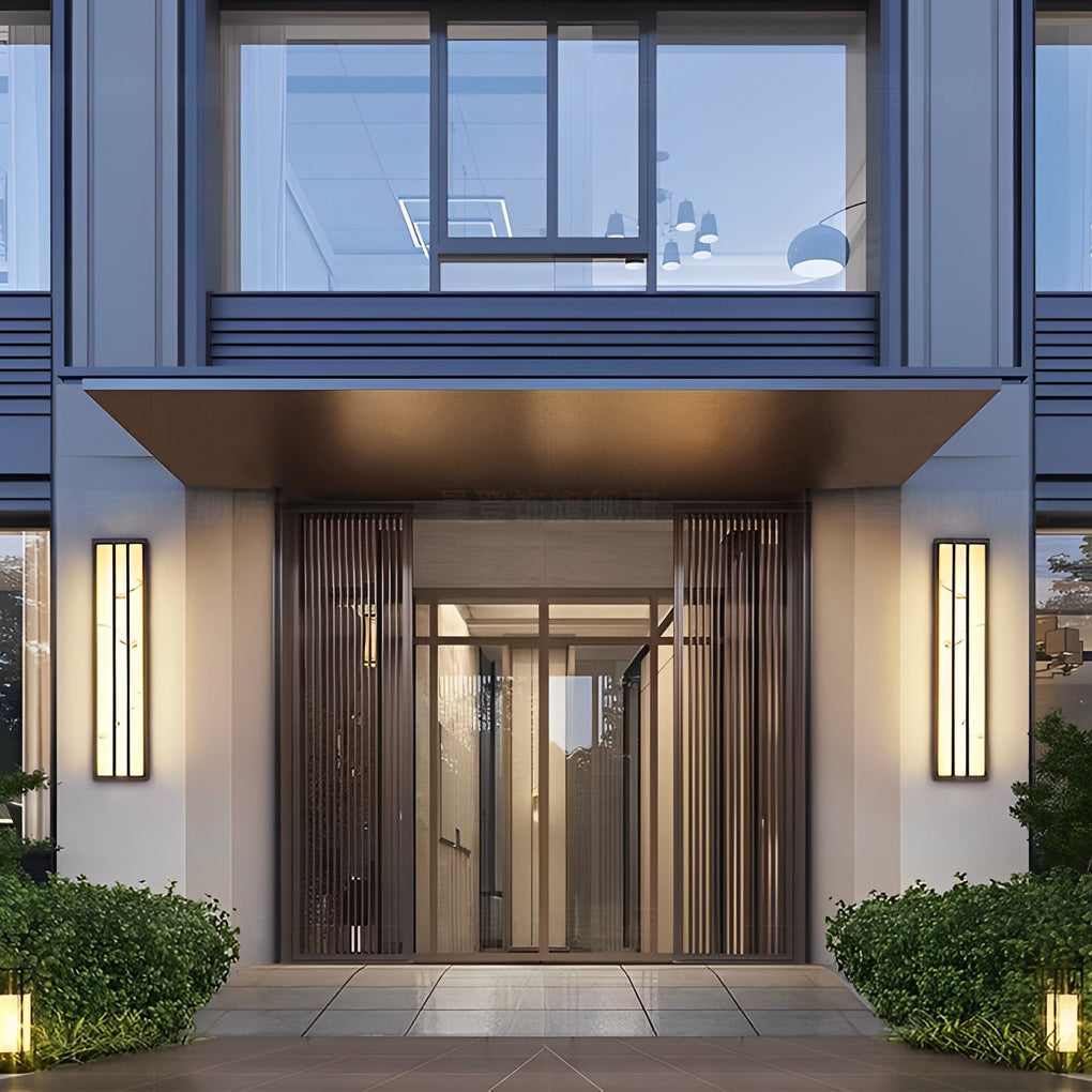 Minimalist Resin Waterproof LED Black Modern Outdoor Wall Light Fixture - Lamp Outdoor