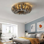 O'Moore Swan Feather Round Ceiling Light - Lamp Outdoor