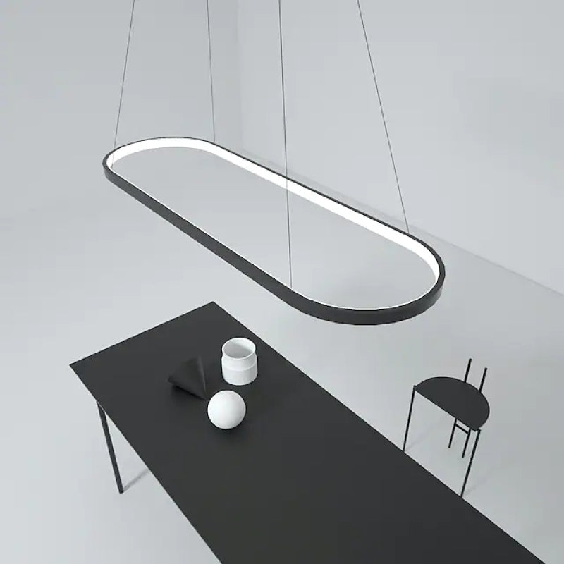 Junel Minimalist Oval Interior Hanging Pendant Light - Lamp Outdoor