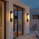 Ray Modern Rectangular Acrylic Outdoor Wall Lamp Transparent - Lamp Outdoor