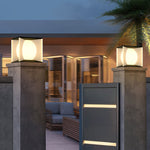 Aria Modern Moon Metal Outdoor Pier-Mount Pillar Light - Lamp Outdoor