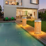 Ritta Retro Metal/Rattan Floor Lamp, Hardwired/Solar/LED, Outdoor - Lamp Outdoor