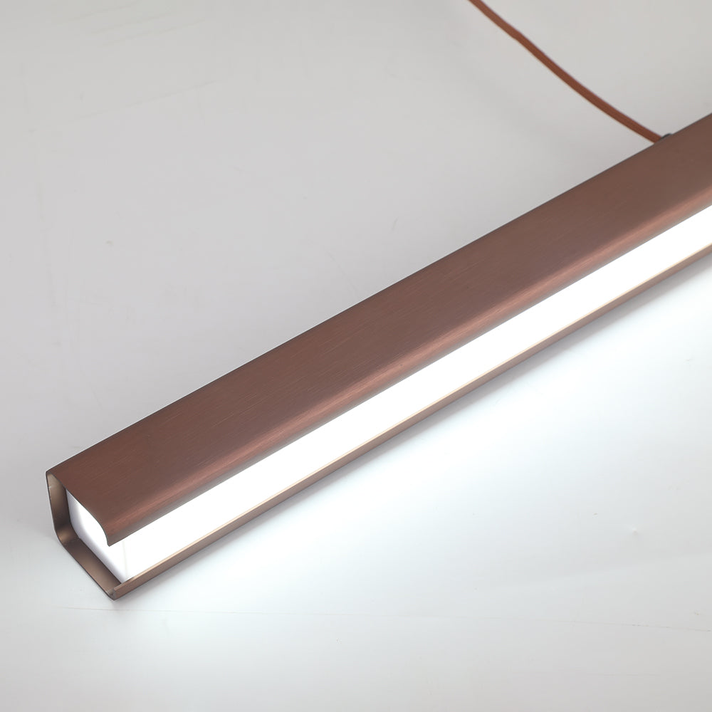 Thala Modern Linear Metal LED Pendant Light Black/Brown - Lamp Outdoor