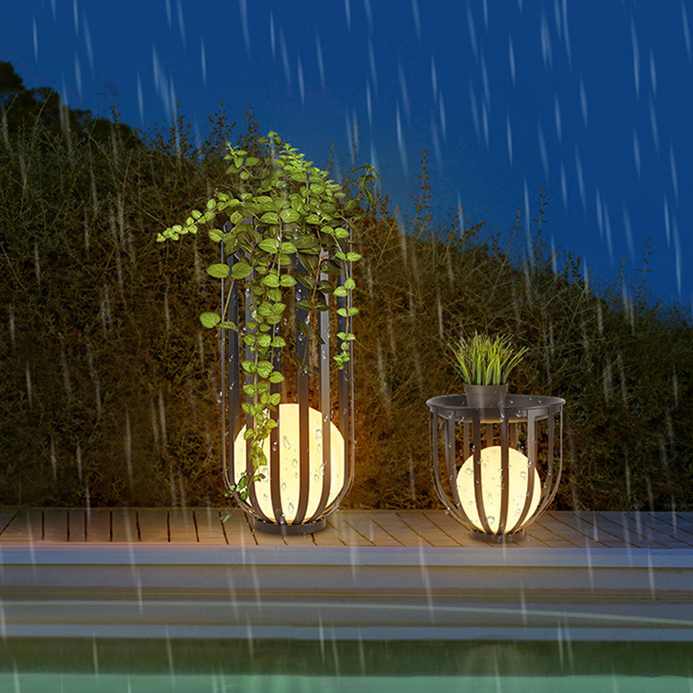 Ray Modern Globe Solar Rechargeable Outdoor Floor Lamp - Lamp Outdoor