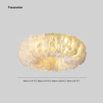 O'Moore Swan Feather Round Ceiling Light - Lamp Outdoor
