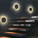 Klyne Minimalist Round/Square Outdoor Wall Lamp LED, Black/White - Lamp Outdoor
