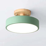 Orya Round LED Flush Mount Ceiling Light Modern Wood Colorful - Lamp Outdoor