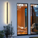 Arisha Sleek Minimalist Rimless Linear Metal Outdoor Wall Light - Lamp Outdoor