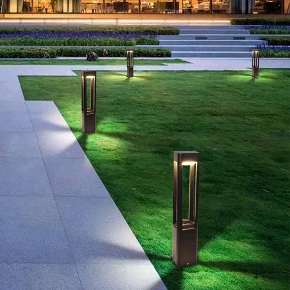 Ray Metal Rectangular Hollow Outdoor Path Light - Lamp Outdoor