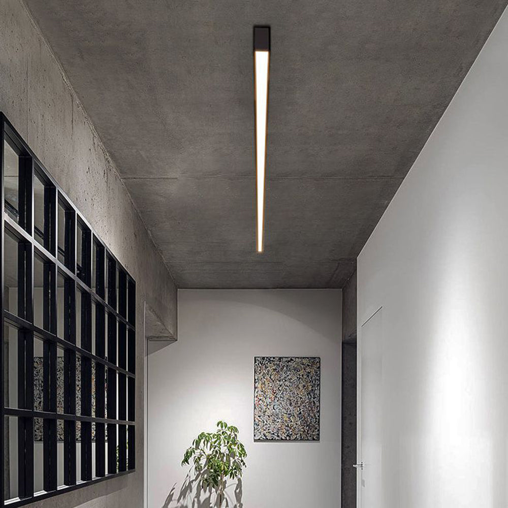 Solin Linear Black Ceiling Light/Wall Light - Lamp Outdoor