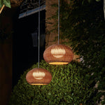 Ritta Modern Lantern Pendant Light, Coffee & Beige - Lamp Outdoor