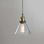 June Industrial Glass Pendant Light Clear/Amber/Smoke Grey - Lamp Outdoor