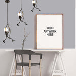 Miro Retro Modern Iron Man Pendant Light, Black - Lamp Outdoor