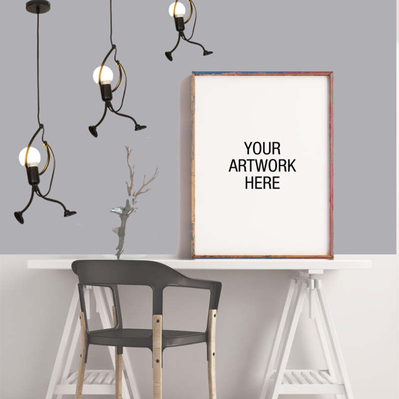 Miro Retro Modern Iron Man Pendant Light, Black - Lamp Outdoor
