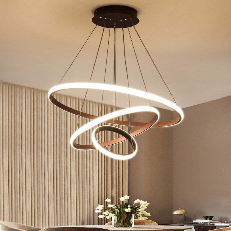 Zin Modern Ring Pendant Light, 2/3/4 Rings - Lamp Outdoor