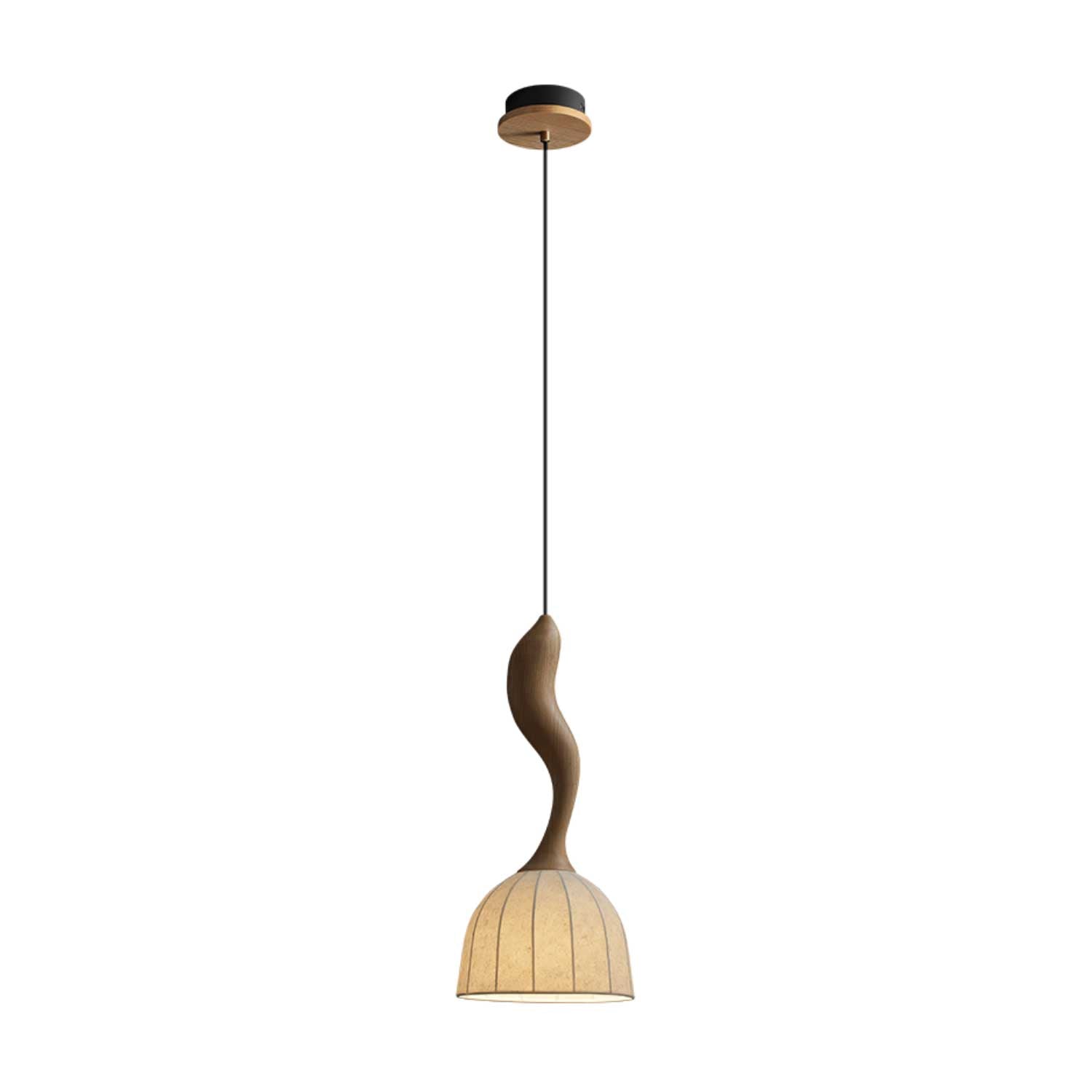 Colire Creativity Twisted Metal Wood Pendant Light - Lamp Outdoor