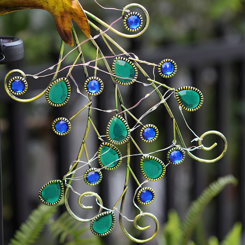 43.7 In. Peacock Solar-Powered Garden Stake - 2-Pack - Lamp Outdoor