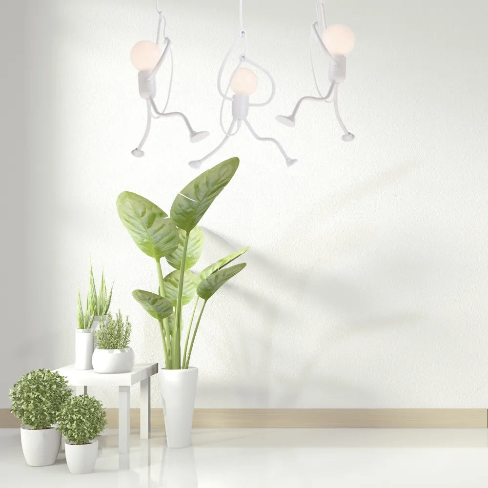 Miro Retro Modern Iron Man Pendant Light, Black - Lamp Outdoor