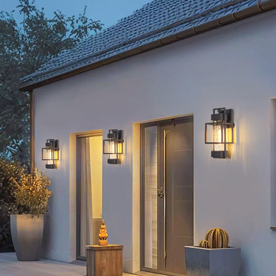 Waterproof Iron Art Black Outdoor Sconces Vintage Style - Lamp Outdoor