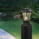 Vintage Waterproof LED Retro Solar Fence Post Lights With Remote Control - Lamp Outdoor