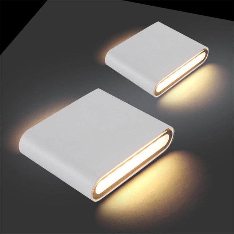 Bastro Modern Rectagulart Waterproof Outdoor Wall Lamp, Black/White - Lamp Outdoor