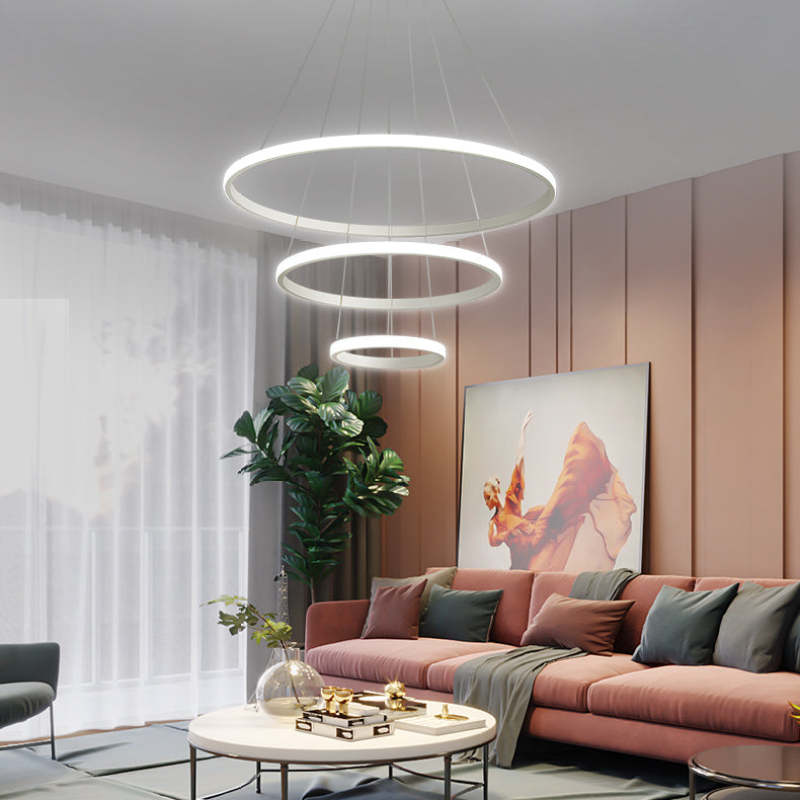 Zin Modern Ring Pendant Light, 2/3/4 Rings - Lamp Outdoor