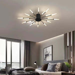 Wesley Flush-Mount Ceiling Light Fireworks, Black/Gold - Lamp Outdoor