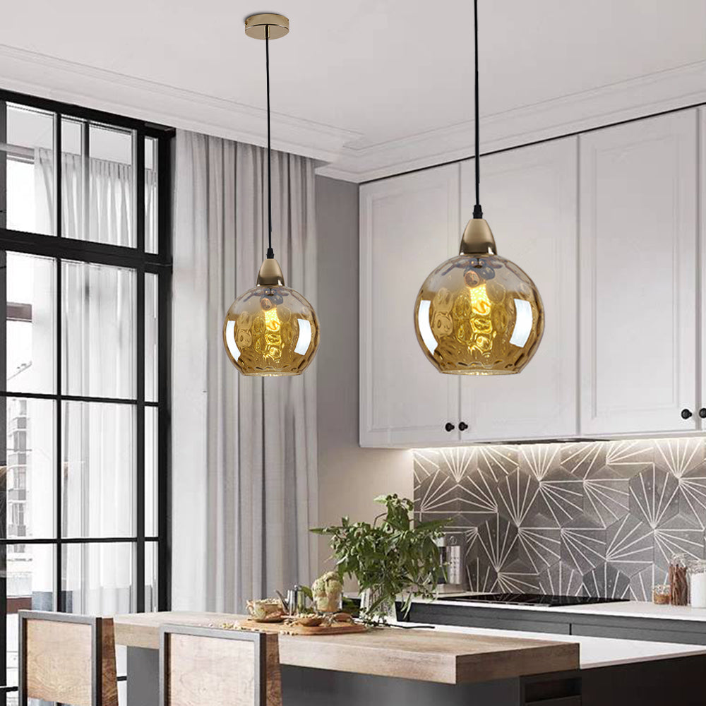 Water Ripple Glass Pendant Lights - Lamp Outdoor