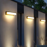 Minimalist Rectangular Waterproof LED Modern Solar Wall Lamp Exterior Lights - Lamp Outdoor