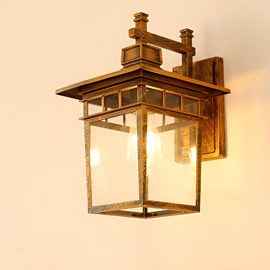 Glass LED Waterproof Retro Outdoor Wall Lamp Wall Sconce Lighting without Bulb - Lamp Outdoor