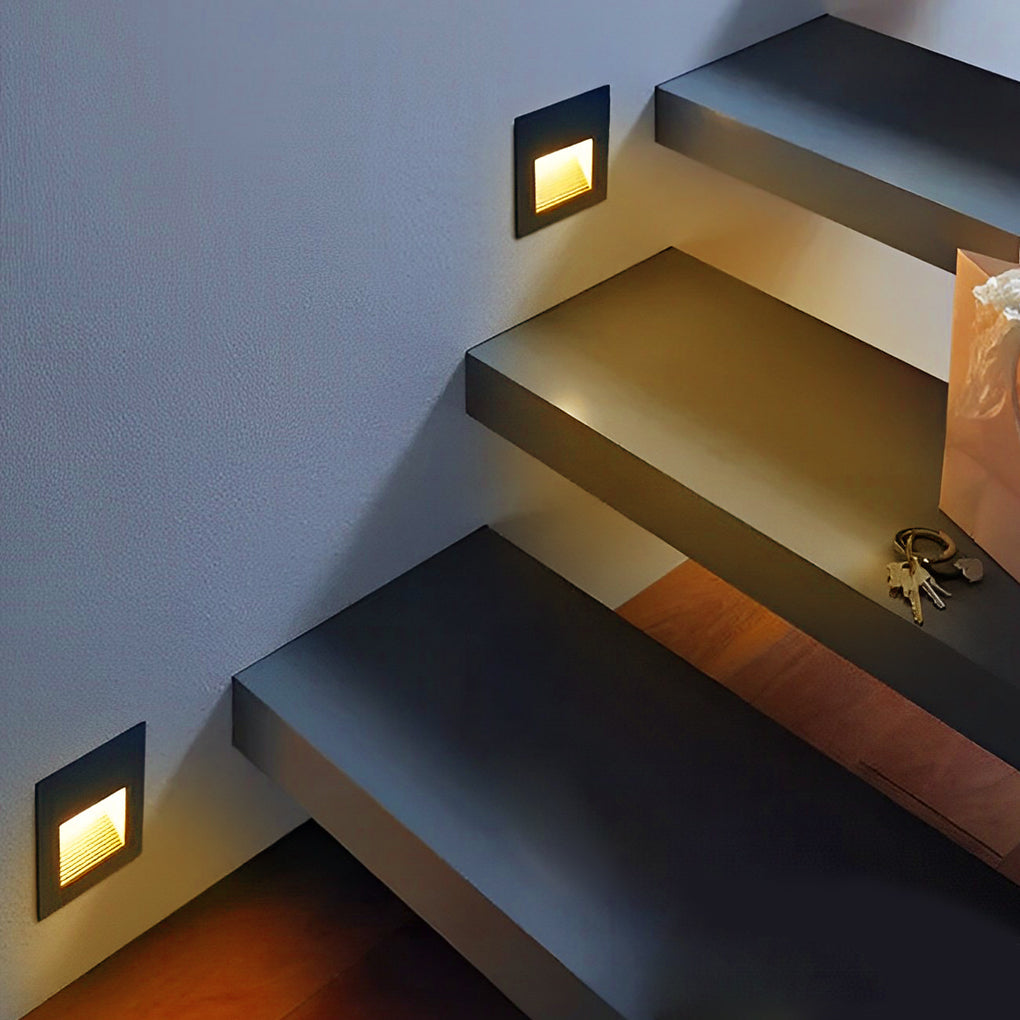 Visual Comfort Wall Recessed LED 3W Aluminum Modern Architectural Step Lights - Lamp Outdoor