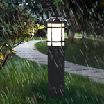 Modern Solar LED Bollard Lights with Ancient Asian Style Top Waterproof Outdoor Light - Lamp Outdoor