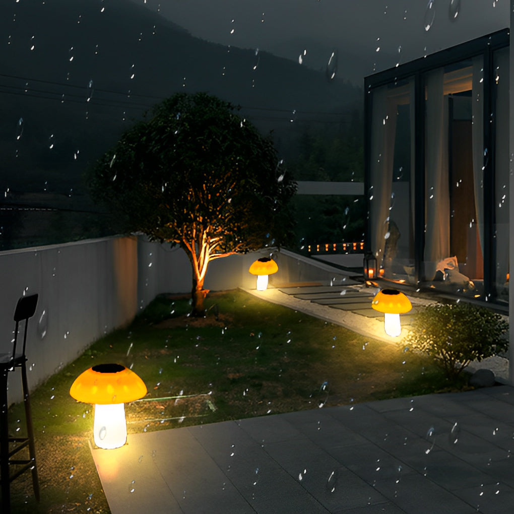 Mushroom Solar LED Lawn Light Smart, Waterproof for Outdoor Gardens and Parks - Lamp Outdoor