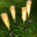 2PCS Hairy Reed LED Solar Lawn Lamps - Lamp Outdoor