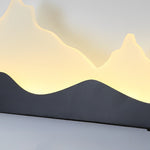 Rectangular Mountain Scenery LED Waterproof Black Outdoor Wall Lamp - Lamp Outdoor