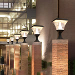 Creative Square LED Waterproof Black Retro Solar Fence Post Lights - Lamp Outdoor