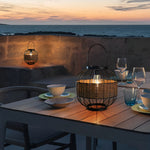 Rattan Decor Cage Shape Waterproof Intelligent Outdoor Solar Lanterns - Lamp Outdoor