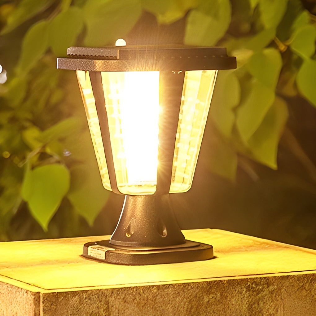 LED Waterproof Motion Sensor Light-control Modern Solar Post Caps Lights - Lamp Outdoor