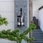 Portable Lantern Shaped LED Waterproof Modern Solar Plug in Wall Sconce Lighting - Lamp Outdoor