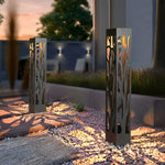 Solar-Powered Modern Outdoor Lawn Lights with Creative Hollow-Out Branch Pattern - Lamp Outdoor