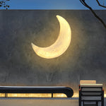 Creative Resin Moon Waterproof LED Modern Outdoor Wall Sconce Lighting - Lamp Outdoor