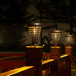 Open Multi-Ring Cone Shape Solar LED Garden Pathway Lights - Lamp Outdoor