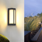Waterproof Double Acrylic Shade LED Black Modern Outdoor Wall Lights - Lamp Outdoor