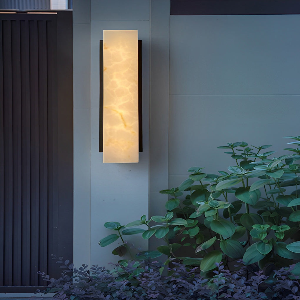 Rectangular Metal LED Waterproof Black Modern Outdoor Wall Lights - Lamp Outdoor