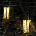 2Pcs Hexagonal LED String Lights Solar Lawn Lights With Motion Sensor - Lamp Outdoor