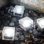 2V Mount-Free Ice Cube Lights Colorful Modern Smart Solar Outdoor Step Lighting - Lamp Outdoor